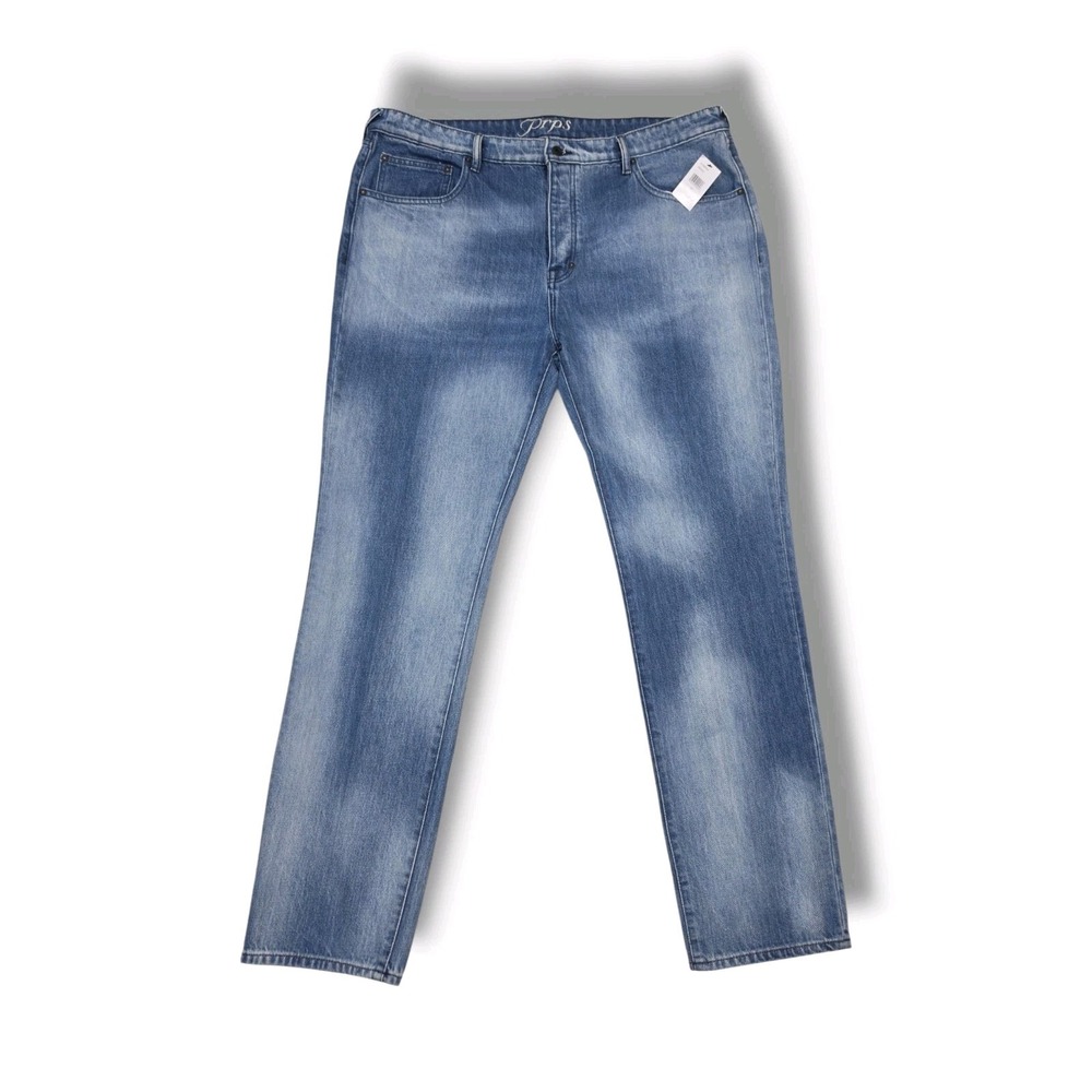 PRPS High Contrast Button Fly Demon Slim Straight Denim Jeans Men's 42x35 NWT